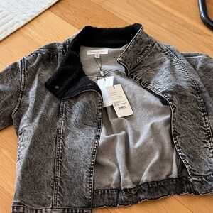 Something Navy Charcoal Jean Jacket for Kids